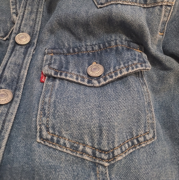 Levi's Denim Western Dress Medium Wash - Picture 6 of 12
